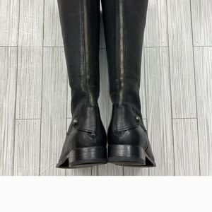 Frye Women’s Melissa Button Tall Leather Black Boots Size 8